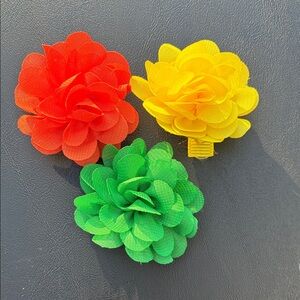 Colorful Floral Hair Clips for Kids